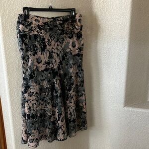 Women's Floral Dress in Black and Blush